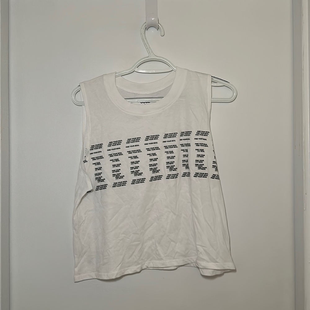 White Soulcycle logo tank
